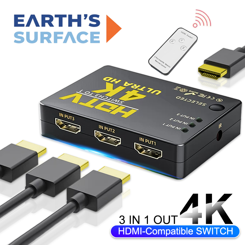 Esports Gaming Hub - Commutateur HDMI 3 entrées 1 sortie,