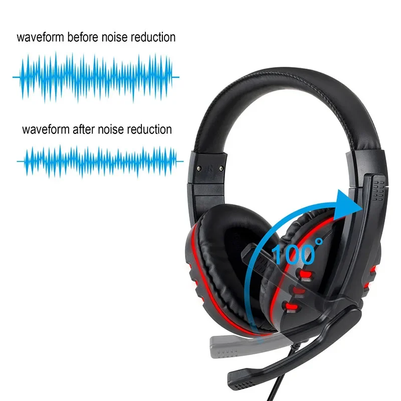 Esports Gaming Station - Écouteurs de jeu filaires 3.5mm, casque