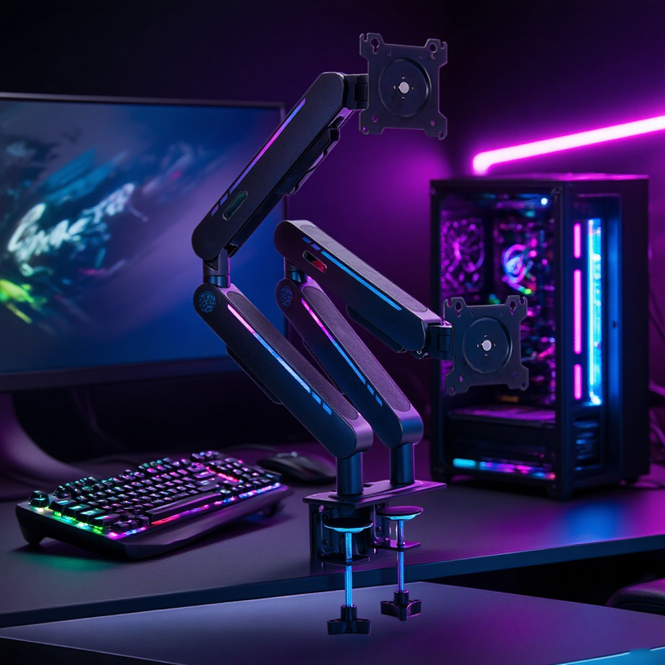 Dual Monitor Stand - Nouvel arrivage : Support de bureau