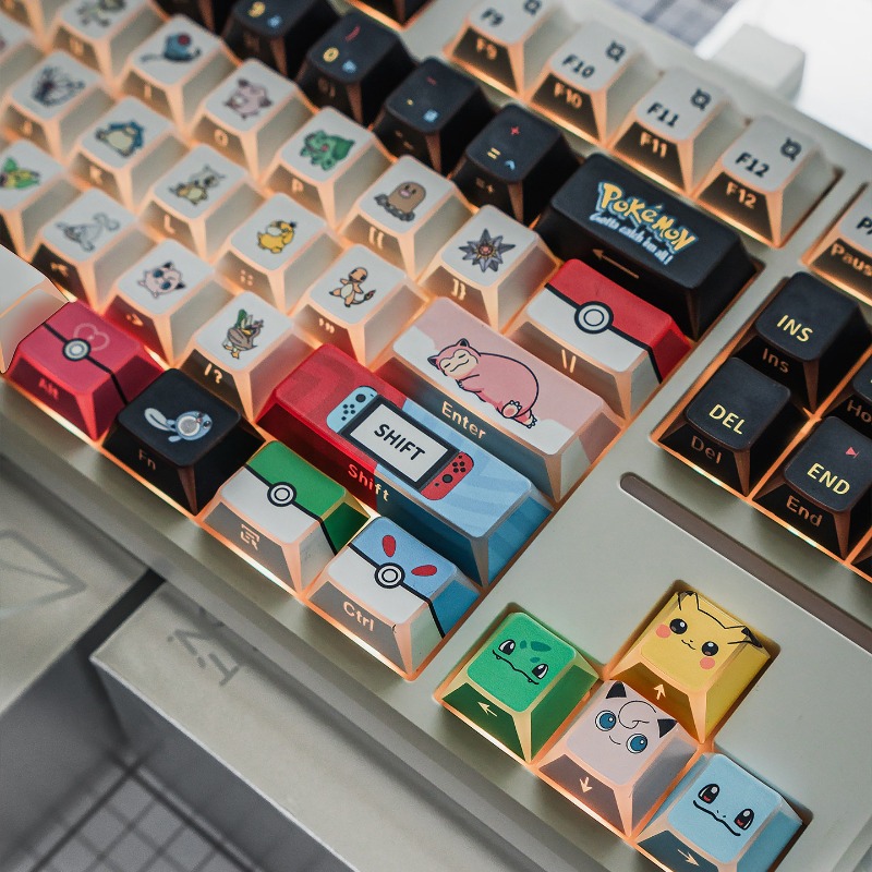 Keyboard Tenkeyless - Keycaps de clavier Pokemon Mint Candy