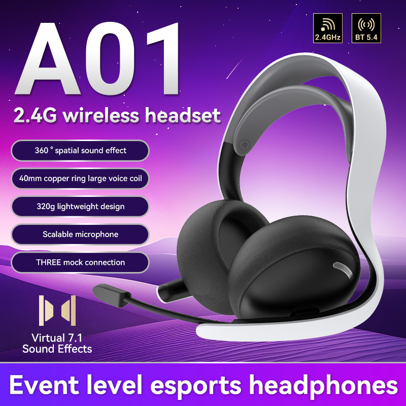 Esports Gaming Bar - Casque de jeu sans fil/filaire/BT 2,4G