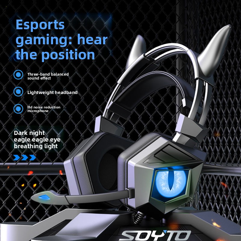 Esports Gaming Bar - Casque filaire circum-auriculaire personnalisé pour PC