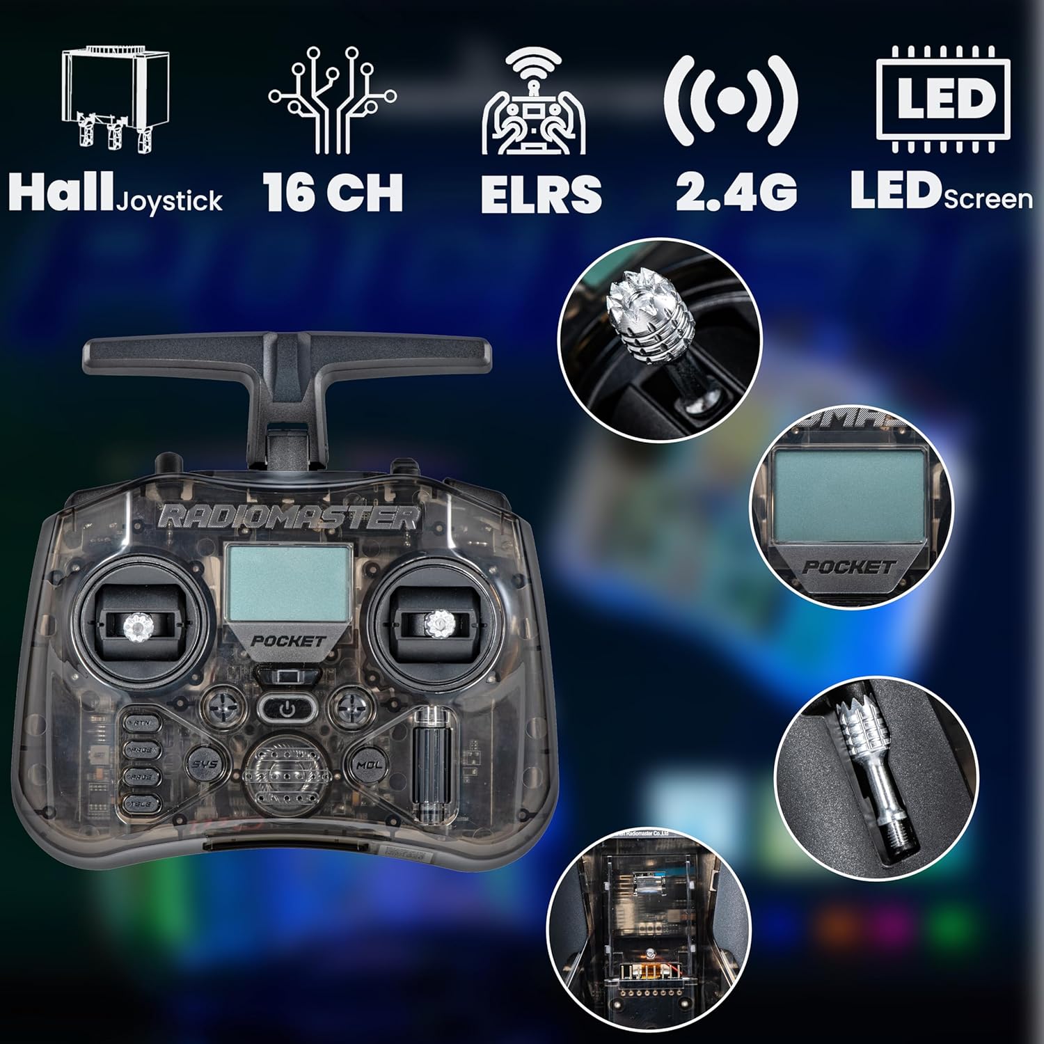 RadioMaster POCKET P16 2.4G Ra - Controller Analog Stick avis et prix