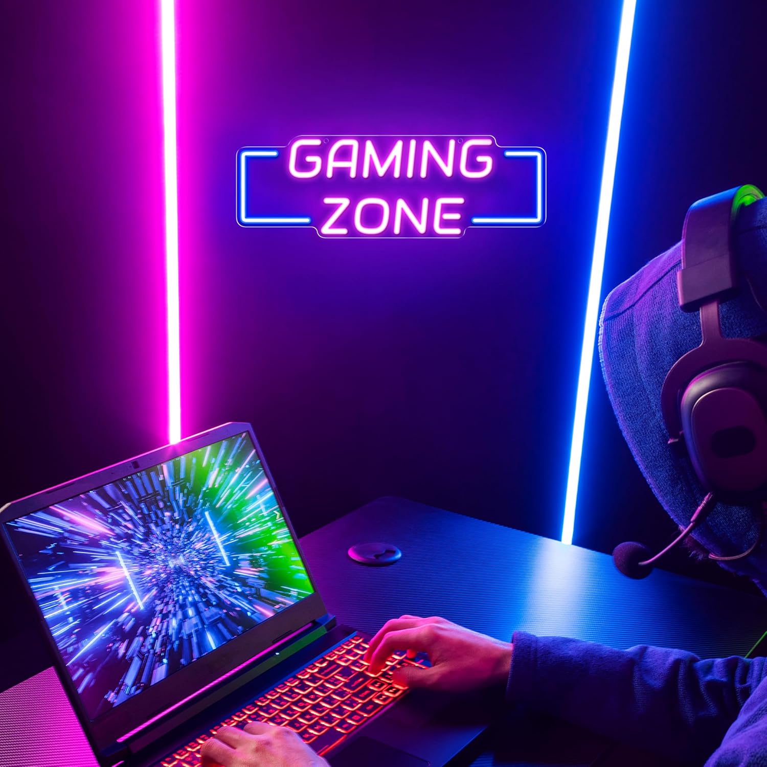Enseigne néon Gaming Zone, lum - Esports Gaming Bar avis et prix