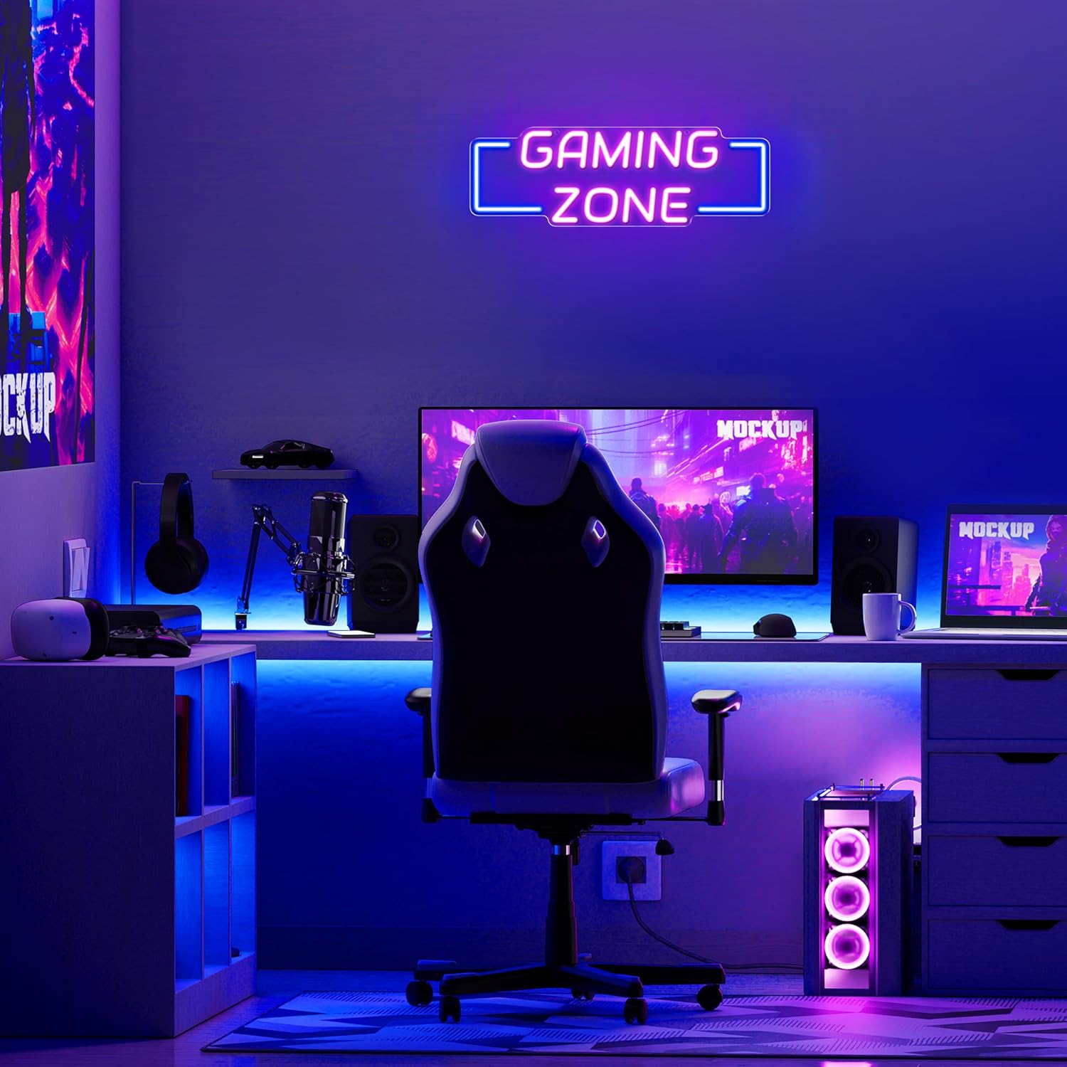 Enseigne néon Gaming Zone, lum - Esports Gaming Bar avis et prix