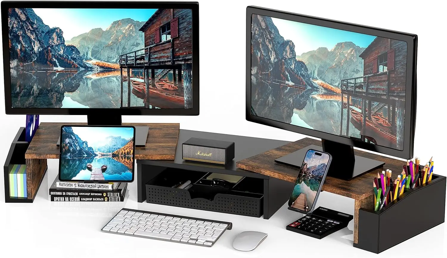 Support de bureau pour double  - Dual Monitor Stand avis et prix