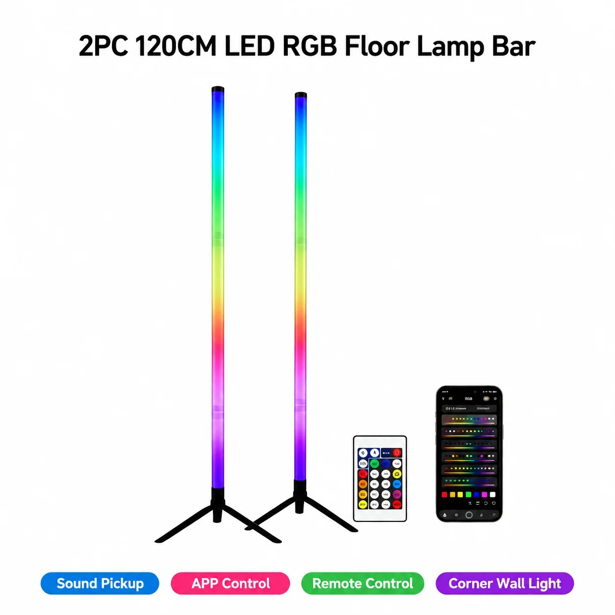 Lot de 2 lampes de sol RGB de  - Esports Gaming avis et prix