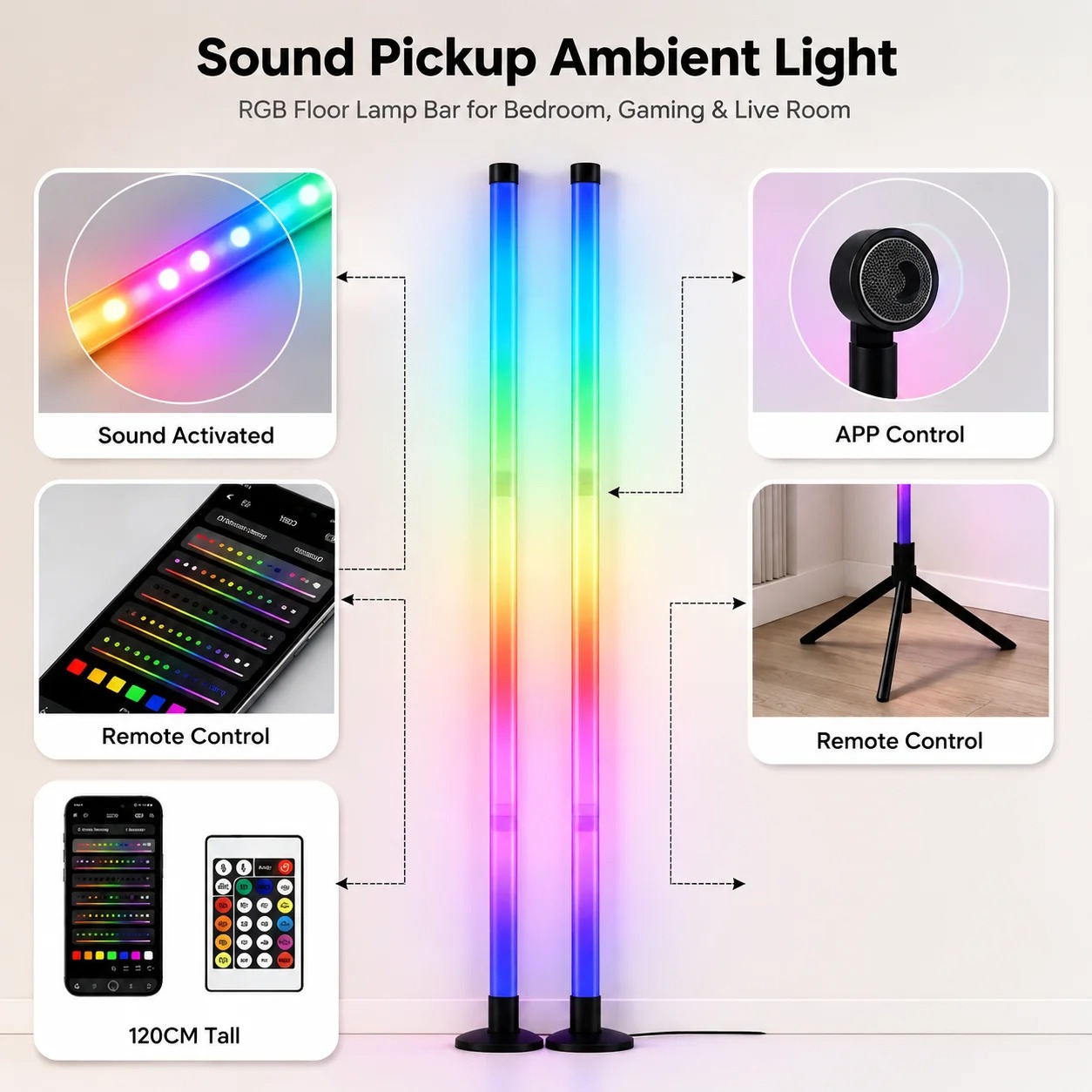 Lot de 2 lampes de sol RGB de  - Esports Gaming avis et prix