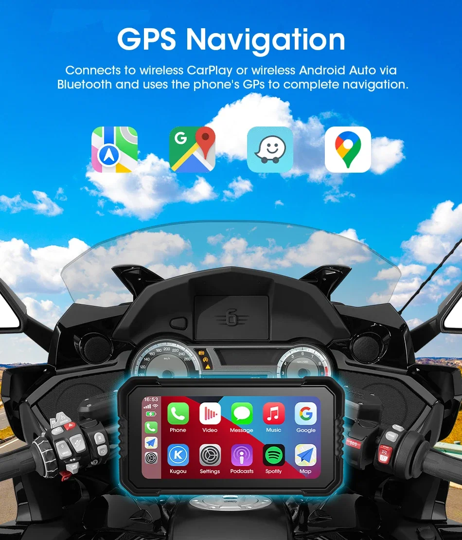 Écran Carplay pour moto de 6,2 - Dual Monitor Stand avis et prix